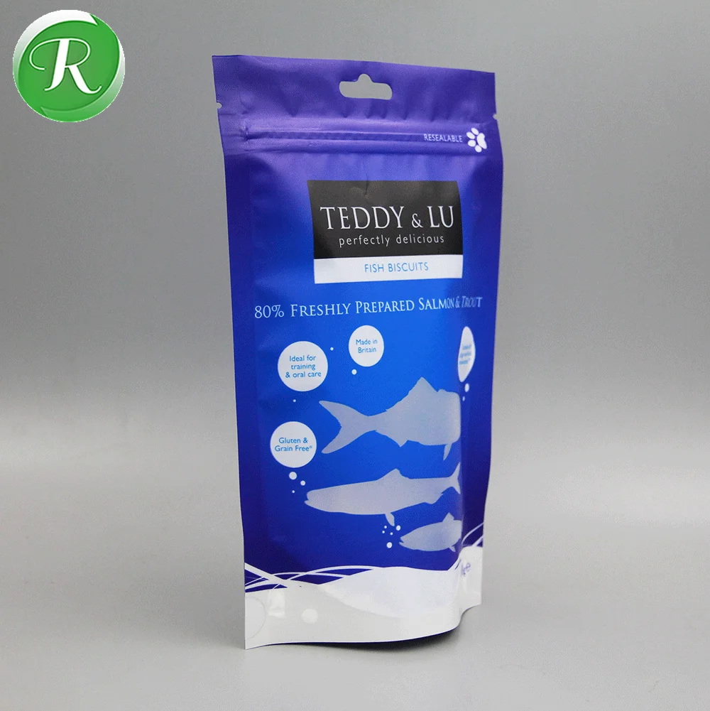Label Printing Custom Plastic Dried Frozen Fish Packaging Food Bag with Fish Shape Window