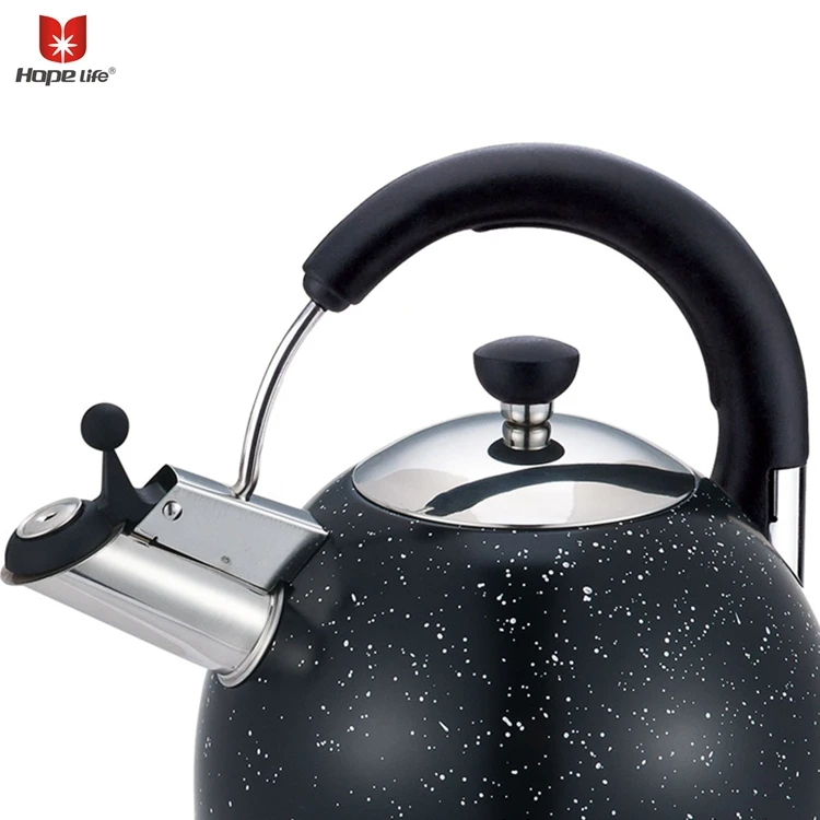 
 hot sale marble coating stainless steel whistling tea kettle for kitchen  