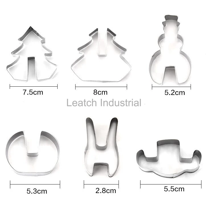 
Leatchliving 3d Рождественский набор для печенья из нержавеющей стали 