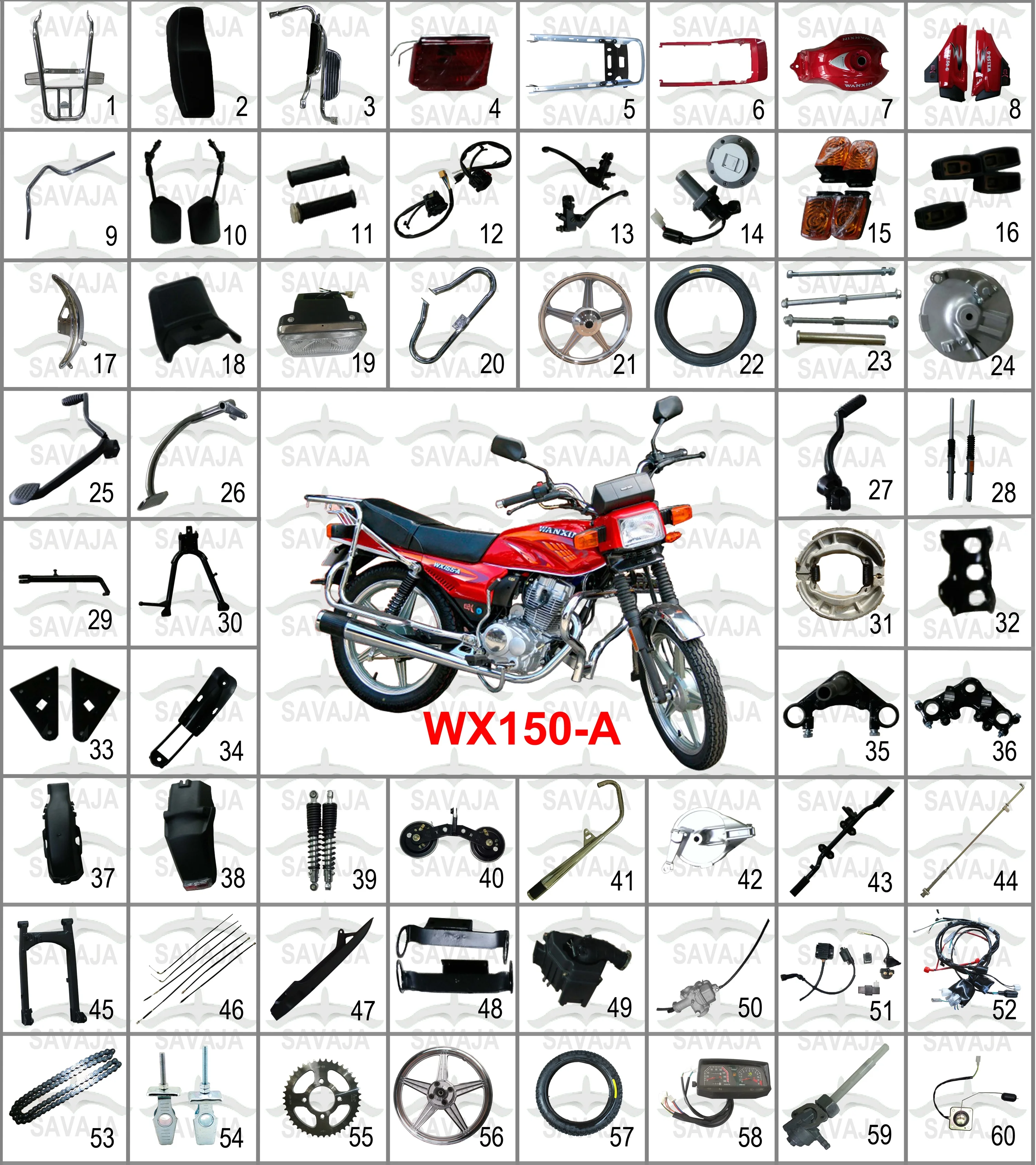 Source Kit de pièces de rechange de moto, 22mm, mobylettes