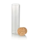 Glass Bottle 30ml 50ml Clear Laboratory Testing Glass Tube Bottle Vial With Wooden Cork
