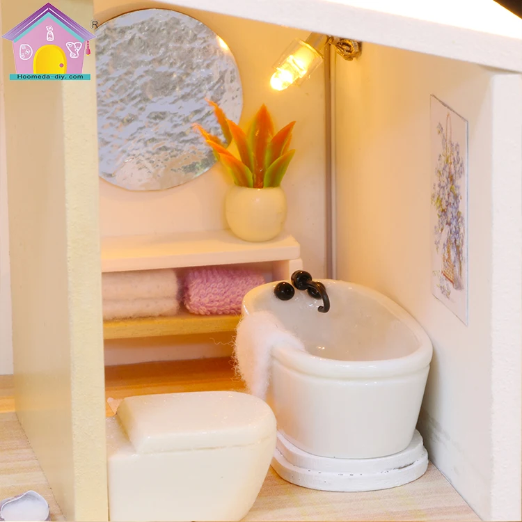 無料シンプルミニチュアドールハウスミニチュア木製ドールハウス