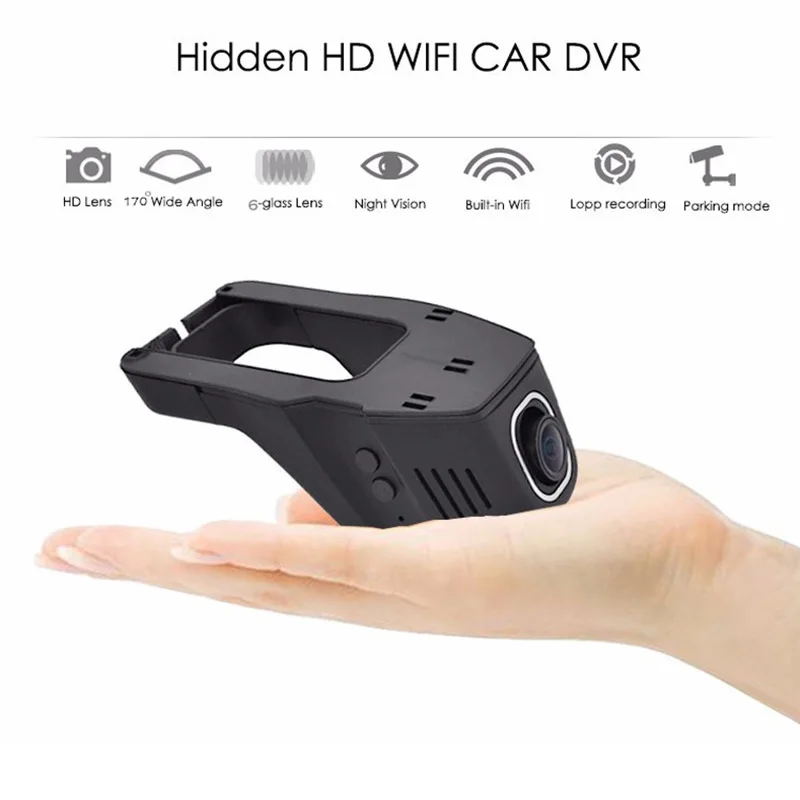 Adinkam Universal UHD4K Dash Cam Hidden Car DVR NT96672 6 Glass Lens Wifi Connectivity Video Recorder for All Cars-GPS Optional