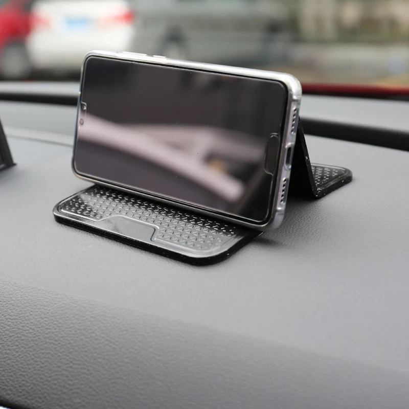 Tapis Antidérapant Tableau De Bord Voiture - Support Téléphone Rotatif, Rangement Clés, Lunettes | 4 En 1, PVC Durable - 6
