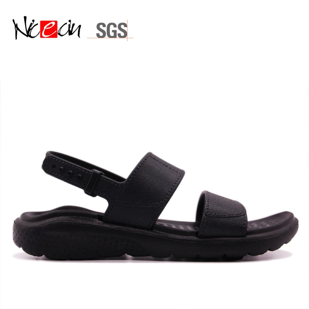 Черные повседневные удобные пляжные сандалии, летние тапочки, детская обувь на заказ