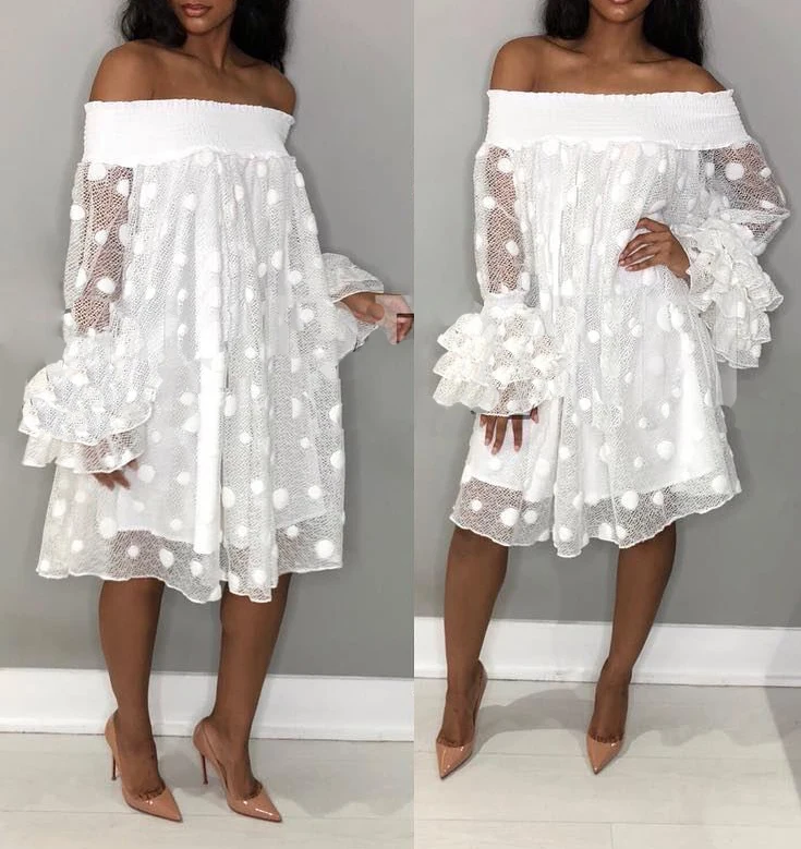 white off the shoulder dress plus size