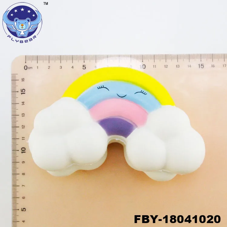 Flybear мягкими замедлить рост Радужный мост Squishies игрушки Рождественский подарок мультфильм крем