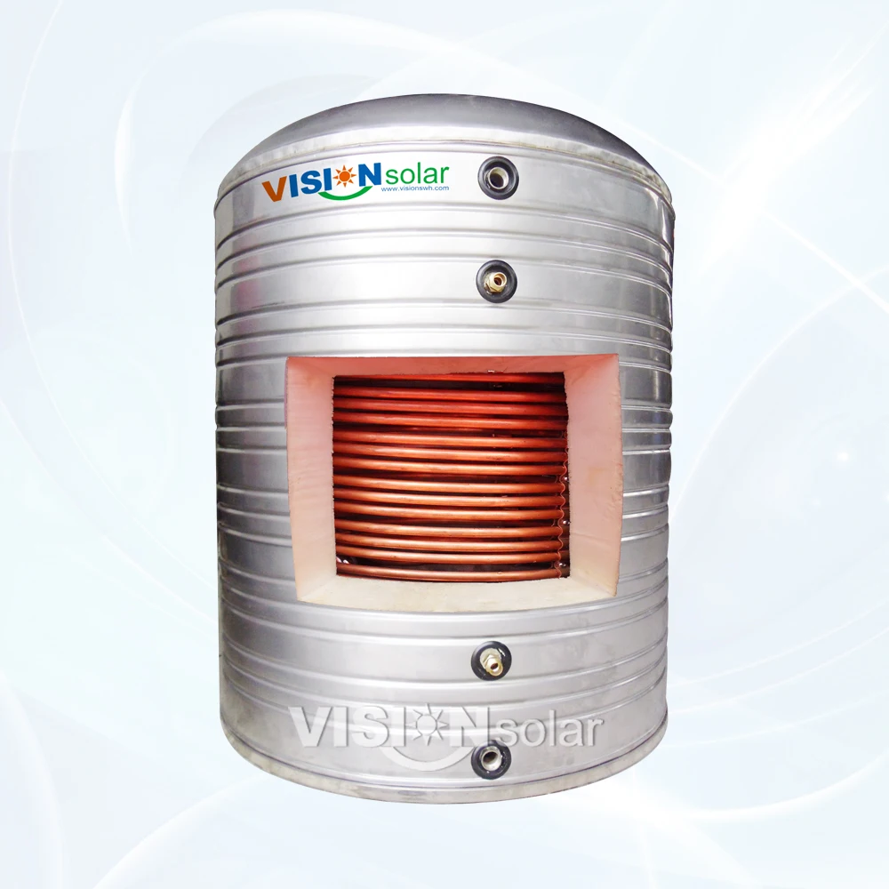 stainless steel insulated hot water tank with heat exchanger