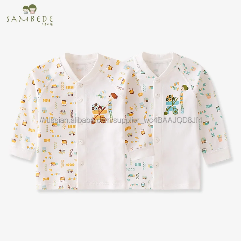 Sambede хлопка высокого качества с принтом для малышей одежда мальчиков и девочек