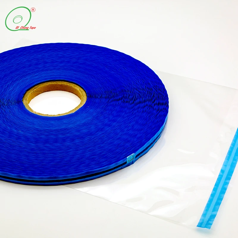 Customized Thick Blue Film Waterproof Adhesive Double Sided Bag Sealing Tape for Ldpe pp Cpp Bag