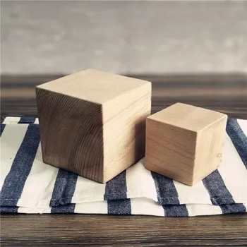 木製ディスプレイキューブ　ウッドキューブ　ウッドブロック　キュービック　16cm