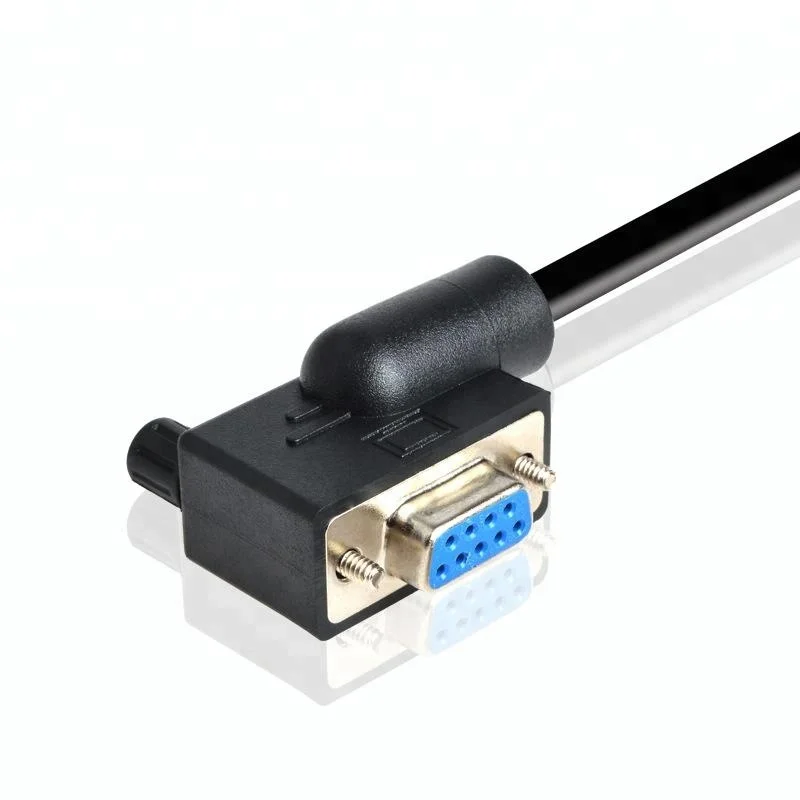 Custom Left Angle DB9 Pin to DB9 Right Angle Cable