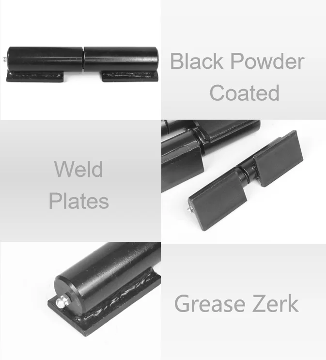 Hardware Heavy Duty Type Hardware Grease Zerk Welding Plate Barrel Gate Weld On Hinges For Heavy