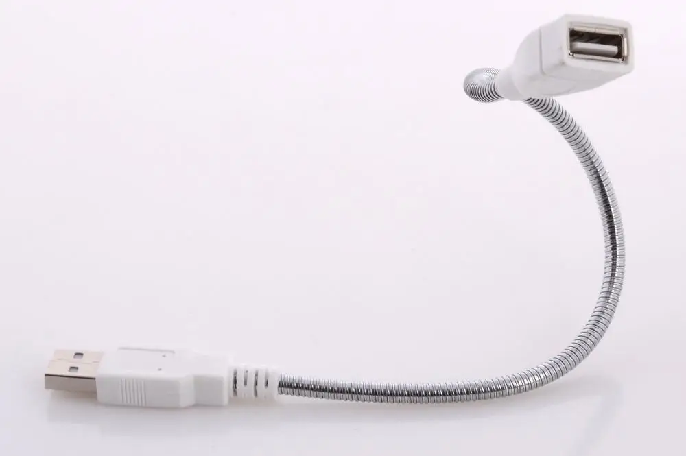 USB Male to Female Extension Cable LED Light Fan Adapter Cable Flexible Metal Hose Power Supply Cord