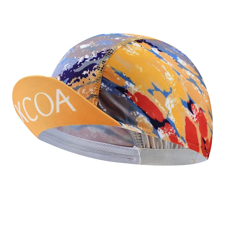 Professional Team Racing Sublimated Breathable Polyester Spandex Custom Cycling Cap Bicycle Hat