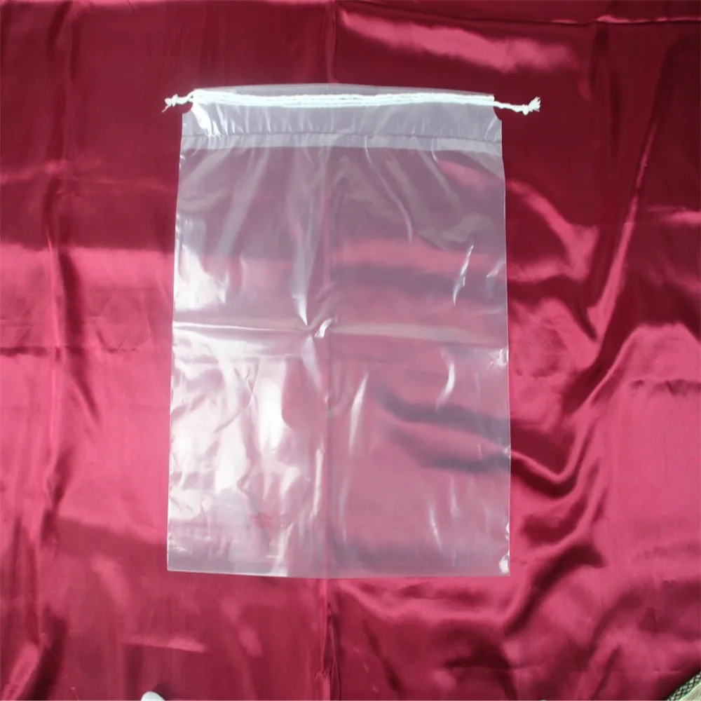 Transparent High Quality Drawstring Poly Bag Clear Plastic Bag With