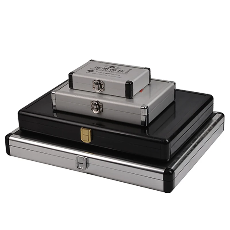 Small Aluminum Pilot Tool Carry Case Trolley Business Electrician Tool Box Briefcase