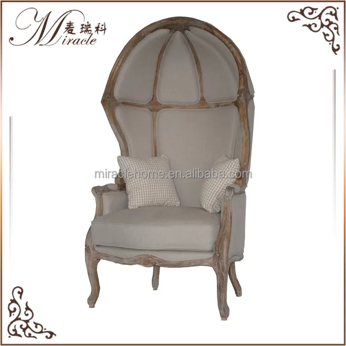 Античный полукупольный стул из массива дерева для отеля