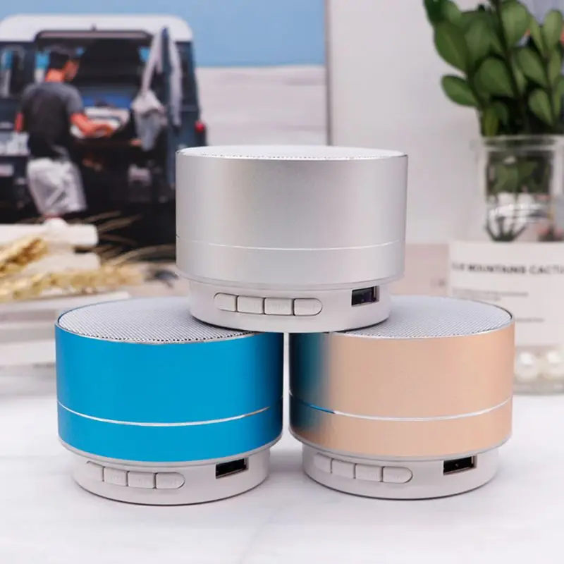 Wireless A10 LED Glowing Bluetooth Receiver Hands-free Music Player Metal Bluetooth Speaker for iPhone xiaomi Oppo