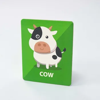 Custom Printed Card Baby Animal Standard Educational Learning Flash Cards
