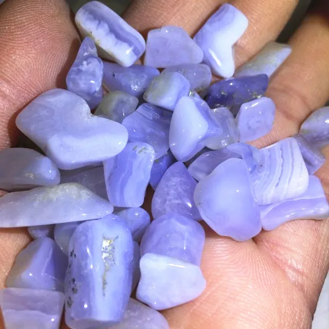 blue lace agate polished