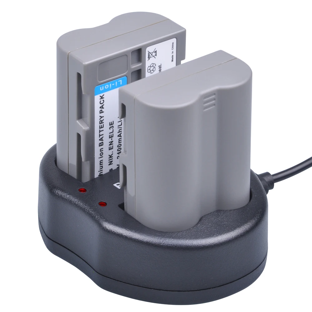 EN-EL3e RU EL3e ENEL3e EN-EL3 USB двойное зарядное устройство для Nikon D90 D80 D300 D300s D700 D200 D70 D50 D70s D100