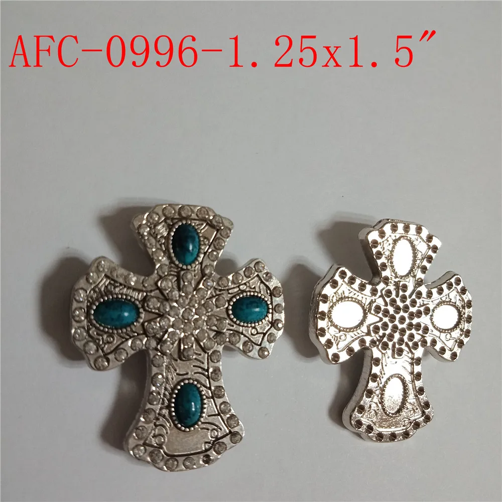 Turquoise Cross Belt Concho Western Concho