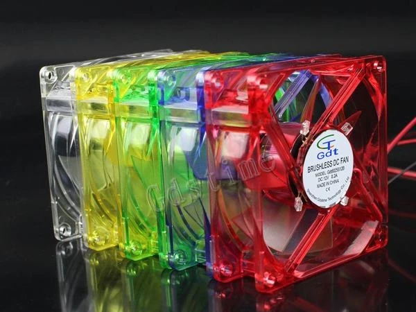 Computer RGB Colorful Case Fan 12V 80x80x25mm 80mm LED DC Cooling Fans