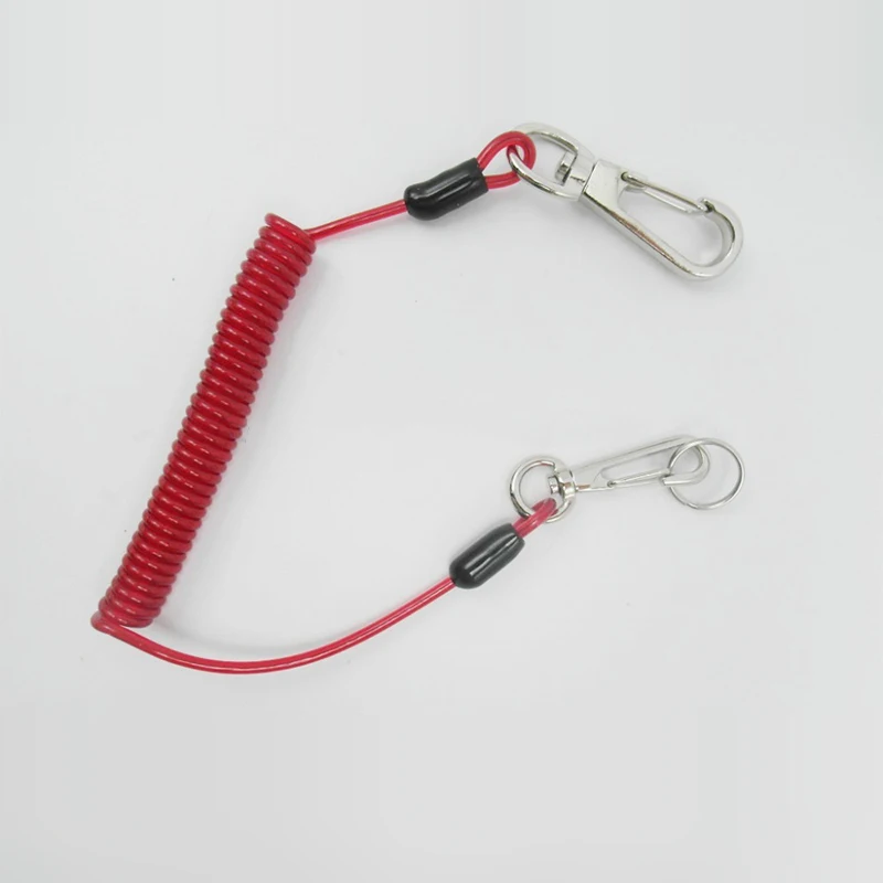 フック付き安全レッドスプリングコイルストラップ カラビナ付きステンレススチールストラップ キー用ストラップ Buy 赤春コイル状ストラップ リトラクタブルケーブル安全 ストラップキー Product On Alibaba Com