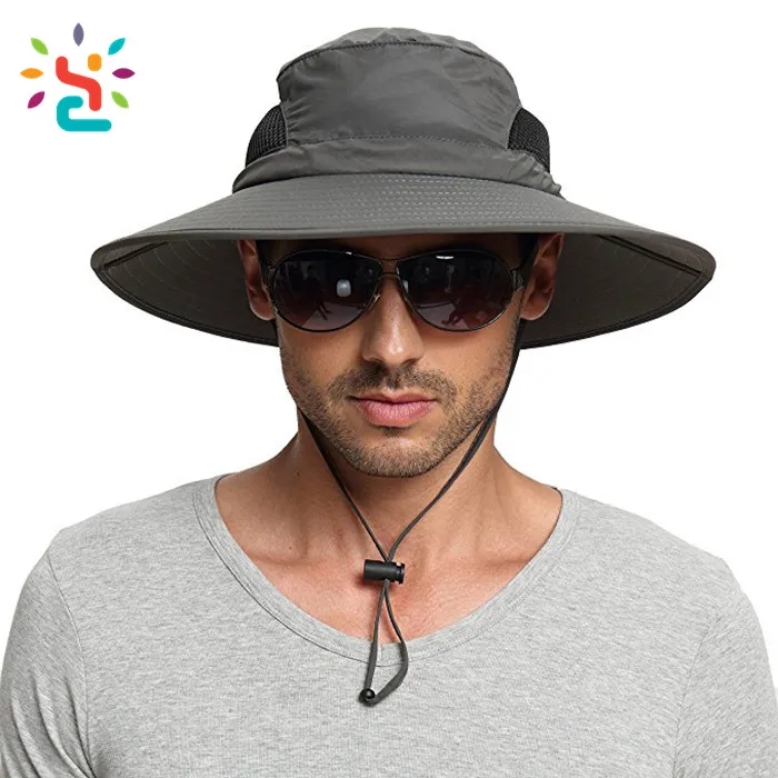 Men’s Boonie Bucket Hat With Wide Brim, Mesh For Ventilation – Outdoor Fishing & Safari Sun Cap, Adjustable