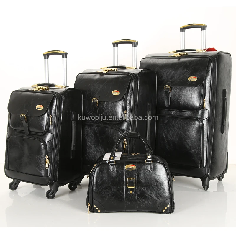 
 Коричневый роликовый Спиннер, 4 колеса, из искусственной кожи, ПВХ, 3 шт., наборы чемоданов  