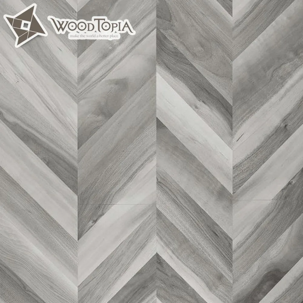 Bright Color and High Quality Oak Chevron Parquet Wood Flooring