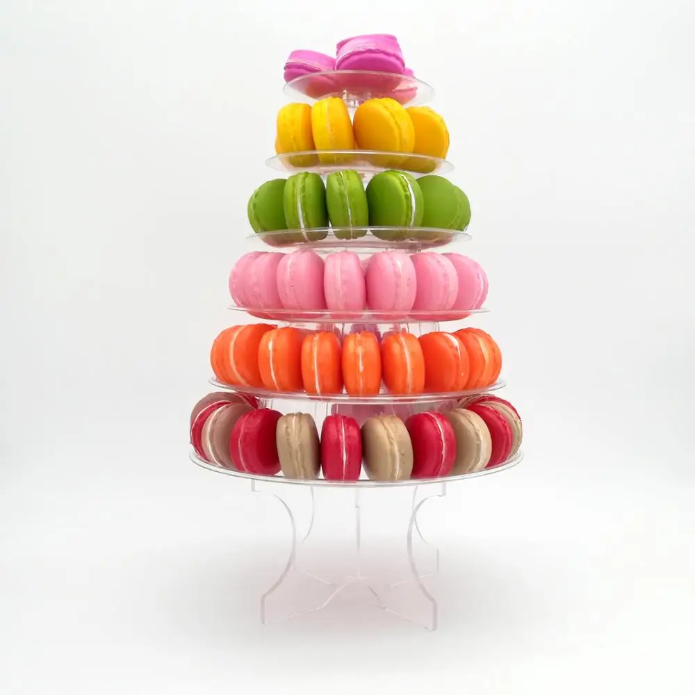 eiffel Tower Macaron Stand 6 Tier clear Blister Macaron Tower