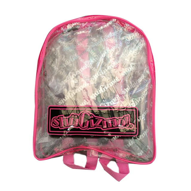 Disposable Pink Pvc Plastic Backpack 