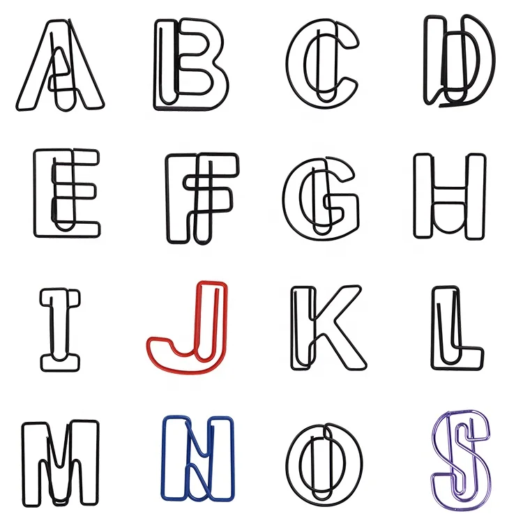 Custom Letters Shaped Paper Clips Colorful Creative Animal Bookmark Clips