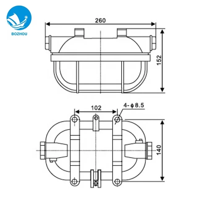 IP55 220V 60W Алюминиевый Водонепроницаемый морской накаливания подвесной светильник CCD2-1-2
