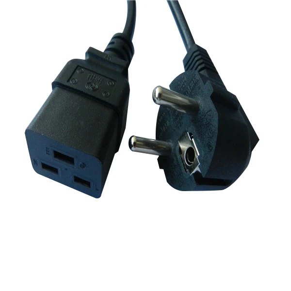 Cavo Di Alimentazione IEC-60320 Bianco C13 Ad Angolo SCHUKO Maschio 3m - Foto 6