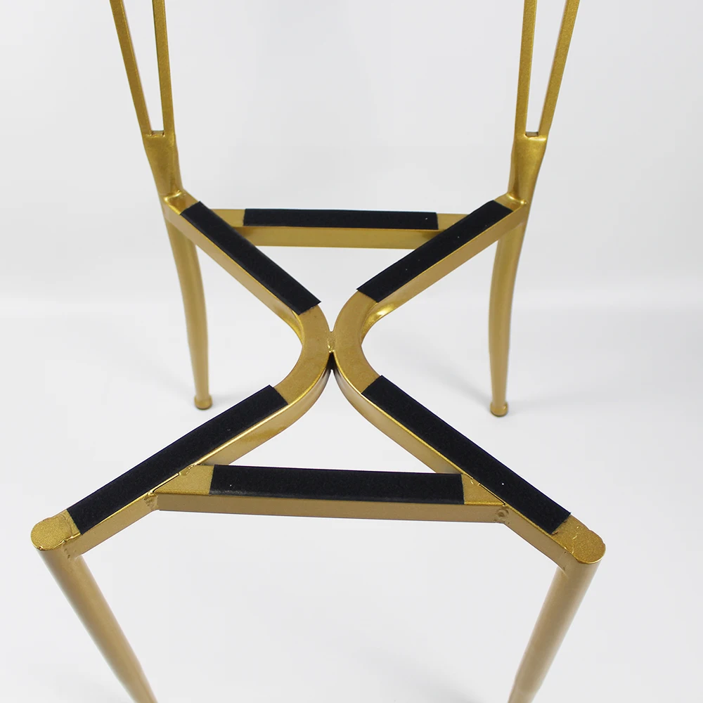 Modern Gold Iron Event Chair for Outdoor Banquet Wedding Party Restaurant Furniture Packed in Mail for Hotel Use