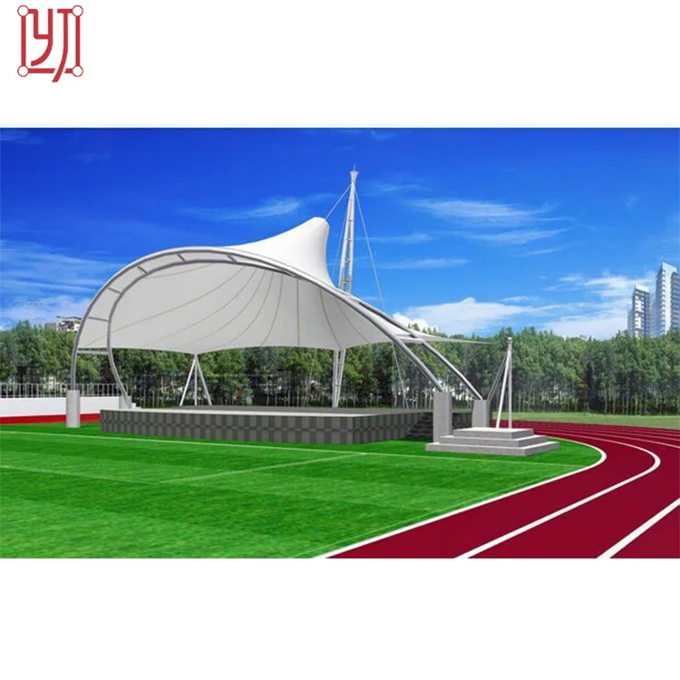 Architecture Tensile Membrane Structure Prefabricated Football Stadium