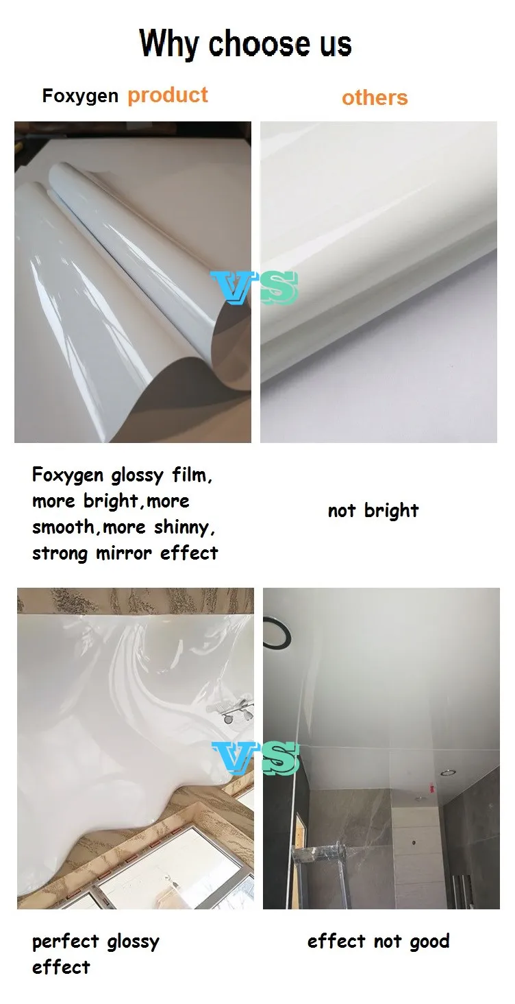MSD PVC Film Roll Stretch Fabric Ceiling Film Roll Material Manufacturer Lack Foil Max Width 5 Meter 3 Meter Glossy Film manufacture