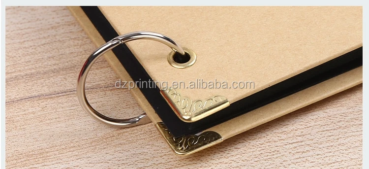Hollow Out Heart-Shape Design 3 Ring Binder Kraft Cover A4 Scrapbook Photo Album  for Lover