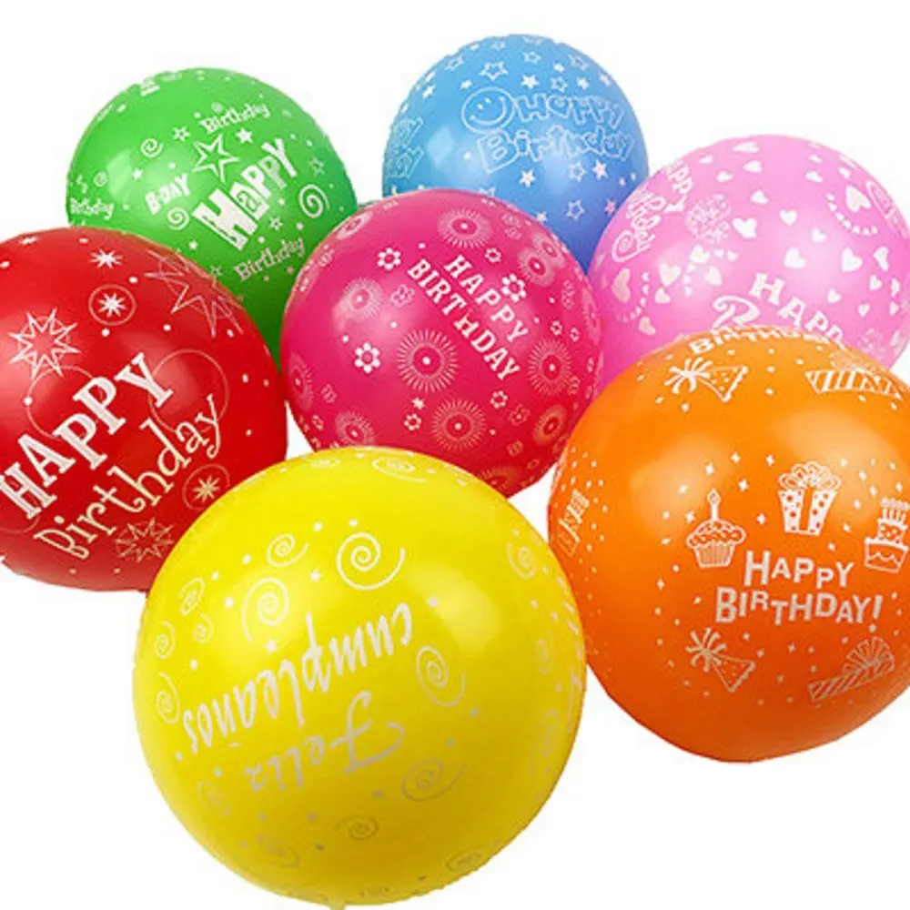 Happy Birthday Balloons Under 100 Balloons Helium 100 Pcs 12" Latex Printed Happy Birthday Balloons For Party  Decoration 7 Colors 2.8 Gram - Buy Balloons Helium,Balloons,Ballon Led  Product On Alibaba.com