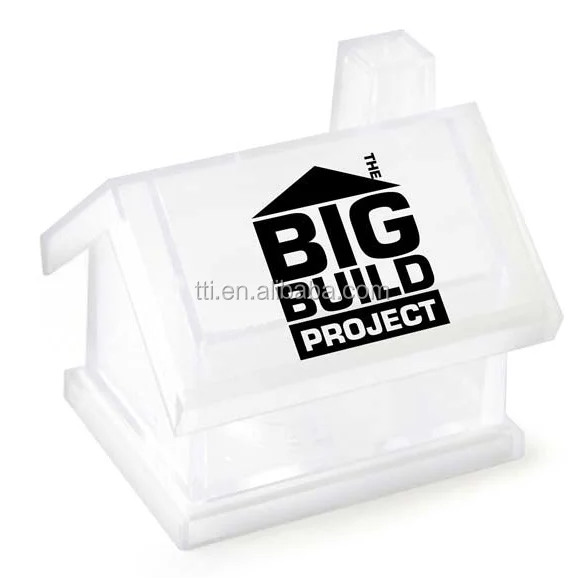 
Рекламная пластиковая прозрачная Копилка в форме дома, копилка 