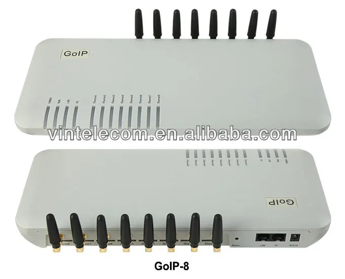 
 VoIP GSM шлюз GSM sim коробка voip шлюз 8SIMs GoIP8/для ip pbx  