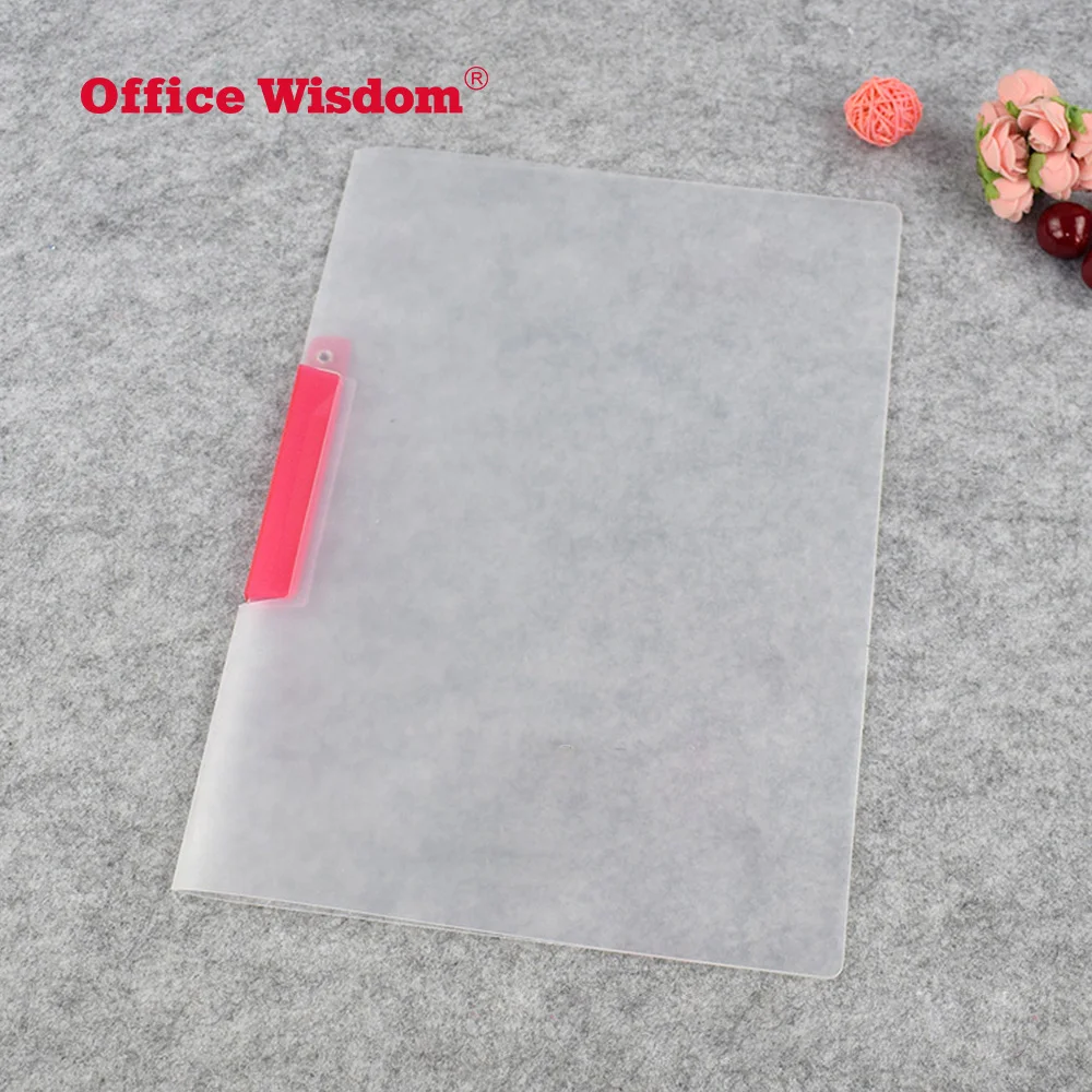 Office Wisdom A4 PP Plastic Rotary Clip File Folder