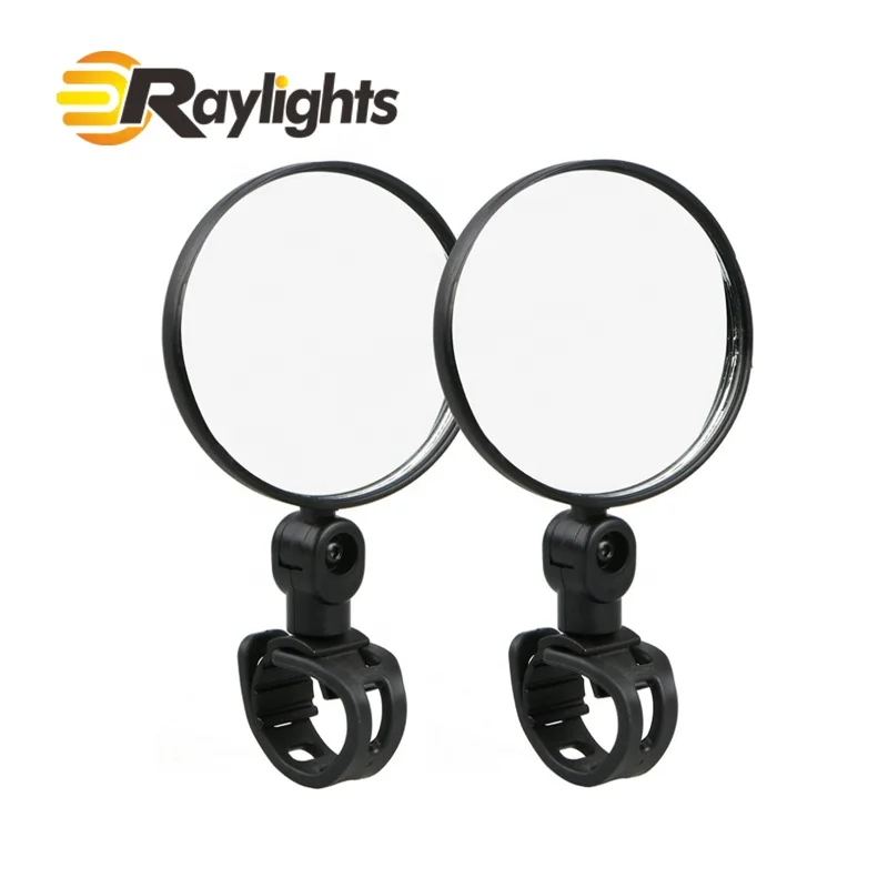 2-pack Universal Rotary Handlebar Glass Rear View Mirror for Road Bike Bicycle 