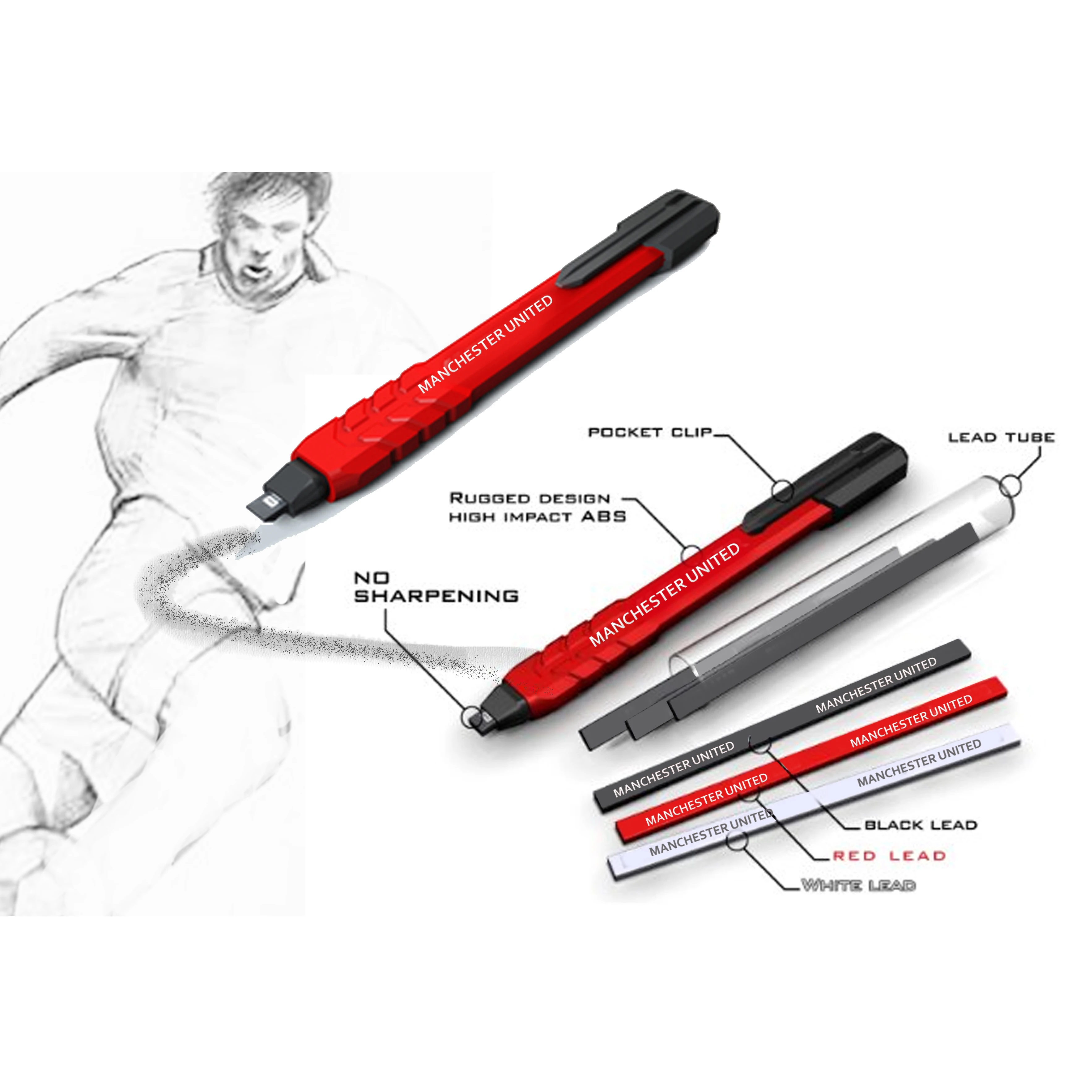 Fancy Engineer Refillable Mechanical Carpenter Pencil