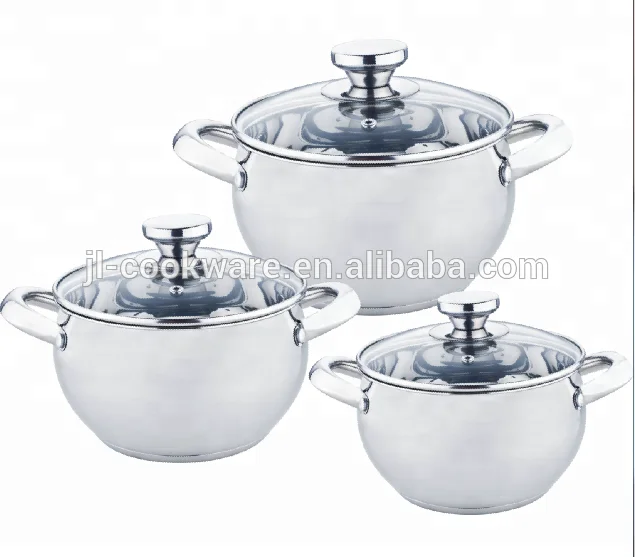 High-Quality Stainless Steel  Cookware Set Apple Shape Casserole
