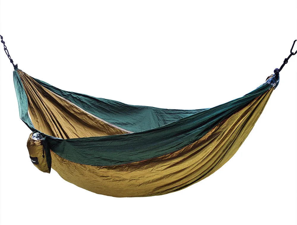 Portable-Nylon-Camping-Hammock-Nest-for-Double-118-x-78-inch-Brown-Dark-Green-BS10025-1459991427