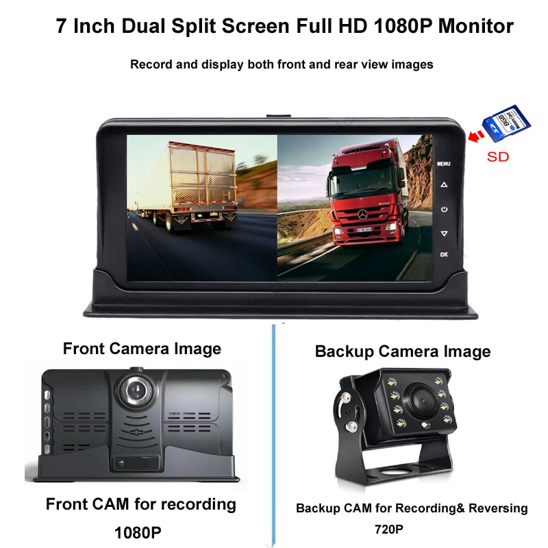 residu Stereotype tuin Car Reverse Monitor 7 Inch Ips Screen Holder Stand Alone Dashboard Camera  System Kit For Truck Bus Van - Buy Car Reverse Monitor,Monitor  Holder,Monitor Holder Stand Product on Alibaba.com